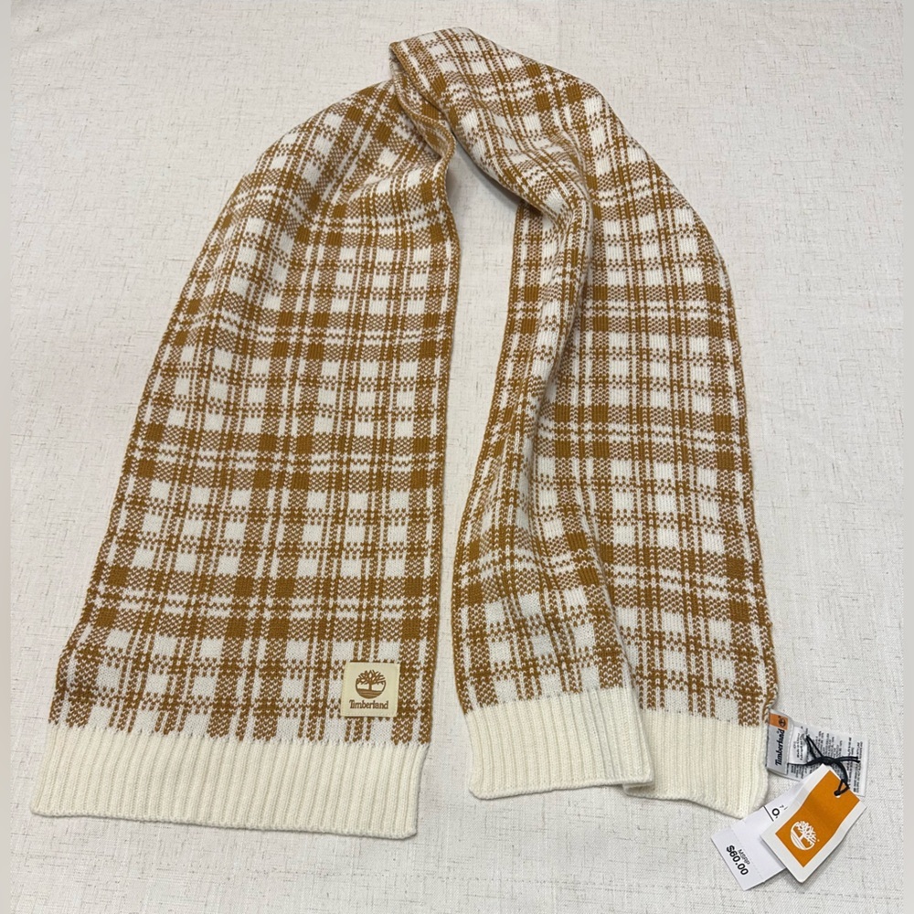 Timberland Brown and White Scarf - Picture 3 of 12